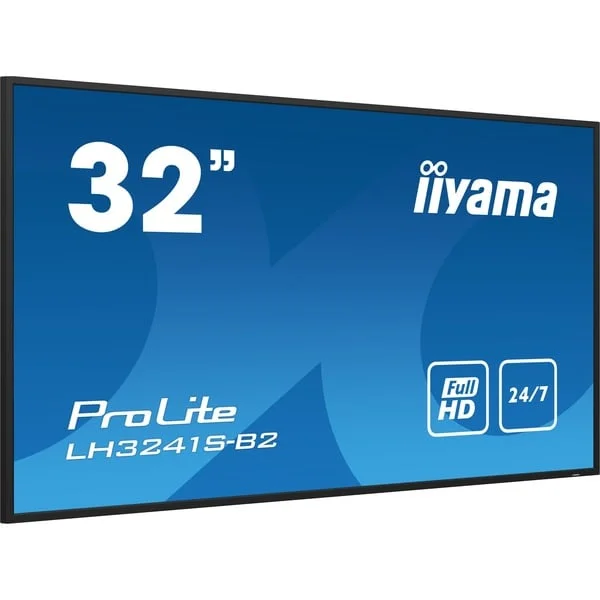 iiyama ProLite LH3241S-B2, Public Display (schwarz (glänzend), FullHD, IPS, Lautsprecher, Media-Player)