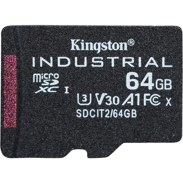 Kingston Industrial 64 GB microSDHC, Speicherkarte (schwarz, UHS-I U3, Class 10, V30, A1)