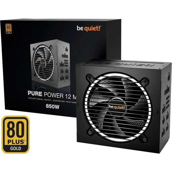 be quiet! Pure Power 12M 850W, PC-Netzteil (schwarz, 1x 12-Pin High Power GPU, 4x PCIe, Kabel-Management, 850 Watt, B-Ware)