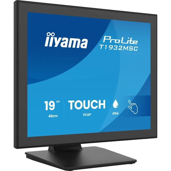iiyama ProLite T1932MSC-B2S, LED-Monitor (48 cm (19 Zoll), schwarz (matt), SXGA, IPS, Touchscreen )