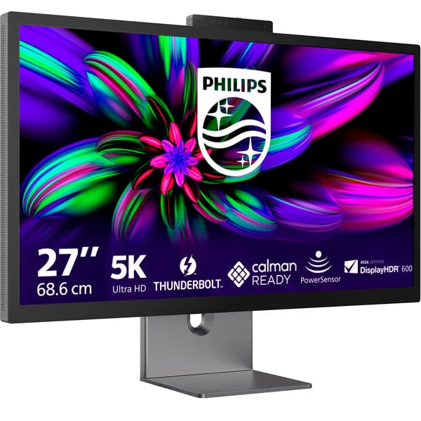 Philips 27E3U7903, LED-Monitor (68.5 cm (27 Zoll), grau, 5K, Webcam , Thunderbolt 4)