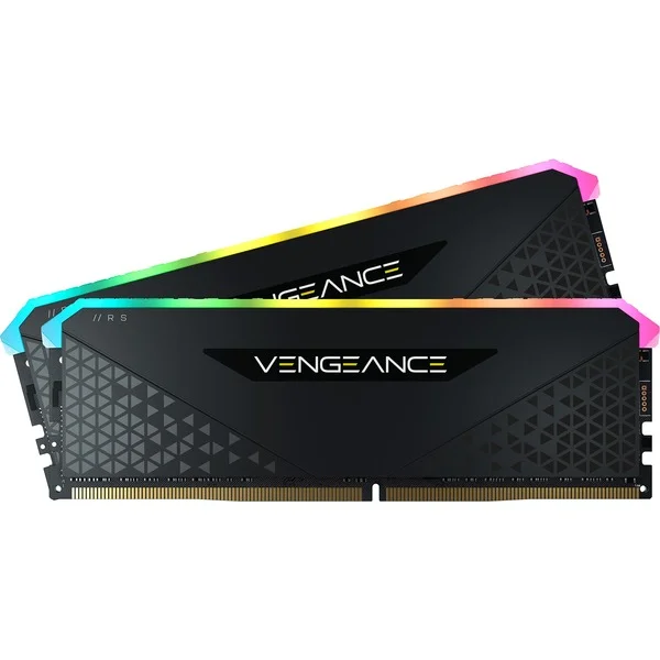 Corsair DIMM 32 GB DDR4-3200 (2x 16 GB) Dual-Kit, Arbeitsspeicher (schwarz, CMG32GX4M2E3200C16, Vengeance RGB RS, INTEL XMP)