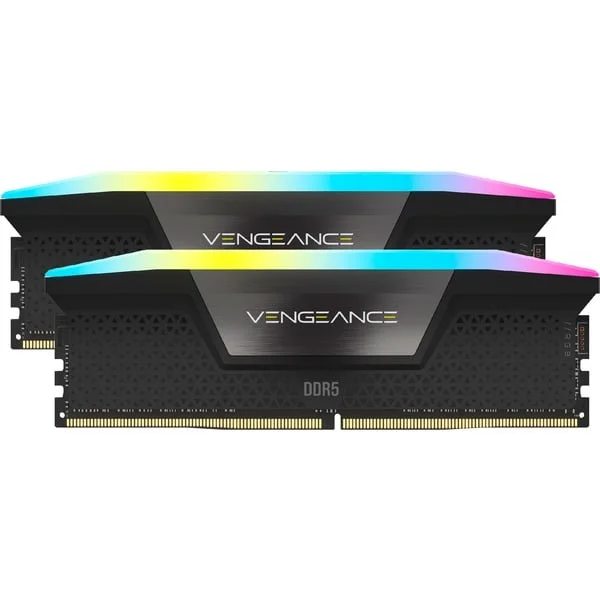 Corsair DIMM 32 GB DDR5-6000 (2x 16 GB) Dual-Kit, Arbeitsspeicher (schwarz, CMH32GX5M2E6000C36, Vengeance RGB, INTEL XMP)