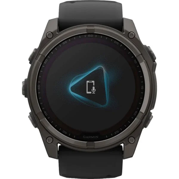 Garmin fēnix 8 - 51 mm, Solar, Sapphire, Smartwatch (Carbongrau, Silikon-Armband, Edelstahl)