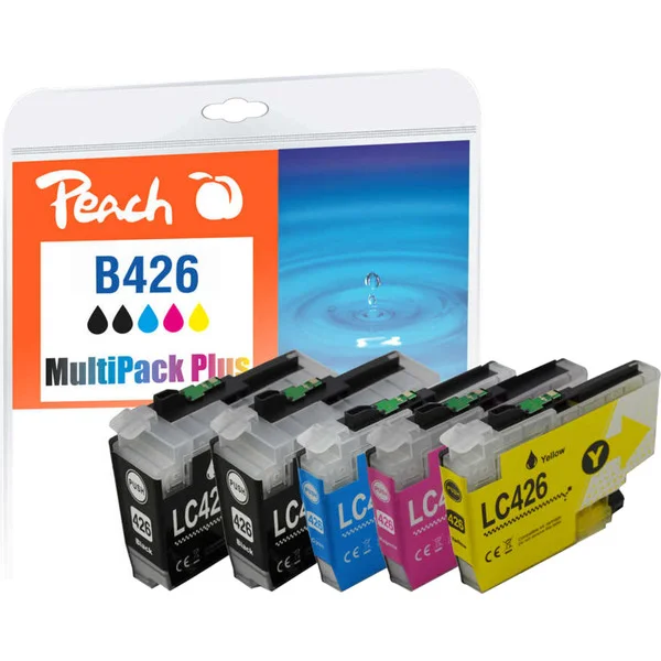 Peach Tinte Spar Pack Plus PI500-448 (kompatibel zu Brother LC-426)