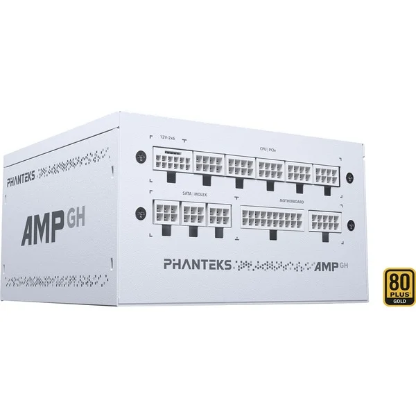 Phanteks AMP GH 750W ATX3.1 White, PC-Netzteil (weiß, 1x 12-Pin High Power GPU, 3x PCIe, Kabelmanagement, 750 Watt)