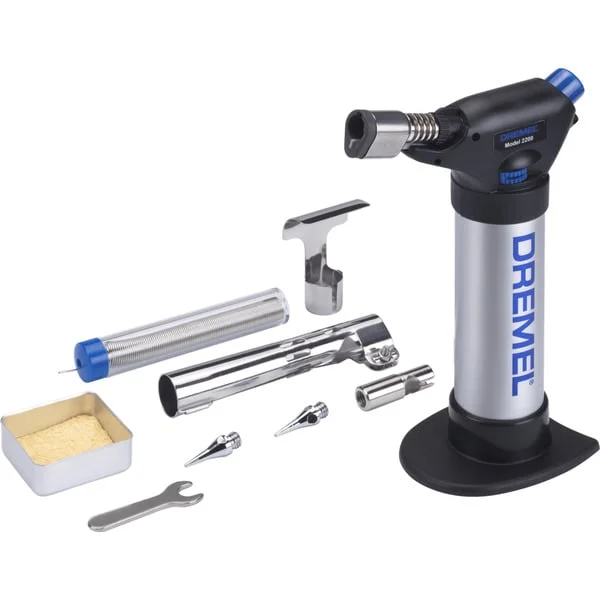 Dremel VersaFlame (2200-5), Gasbrenner (silber/schwarz, Piezo-Zündung)