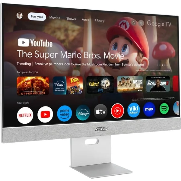 ASUS ZenScreen MS27UC Smart Monitor, LED-Monitor (68.6 cm (27 Zoll), grau, UltraHD/4K, IPS, USB-C, Google TV, HDR)