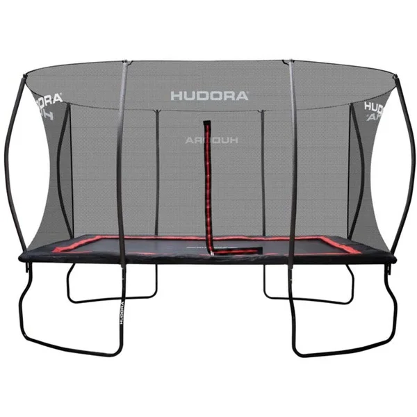 HUDORA 4Square Trampolin 244x366, Fitnessgerät (schwarz/rot)