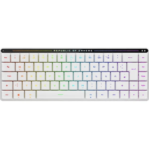 ASUS ROG Falchion RX, Gaming-Tastatur (weiß, DE-Layout, ROG RX Red)