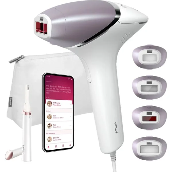 Philips Lumea IPL Prestige Series 8000 BRI949/00, Haarentferner (weiß/hellviolett, mit Korrekturtrimmer (HP6388))