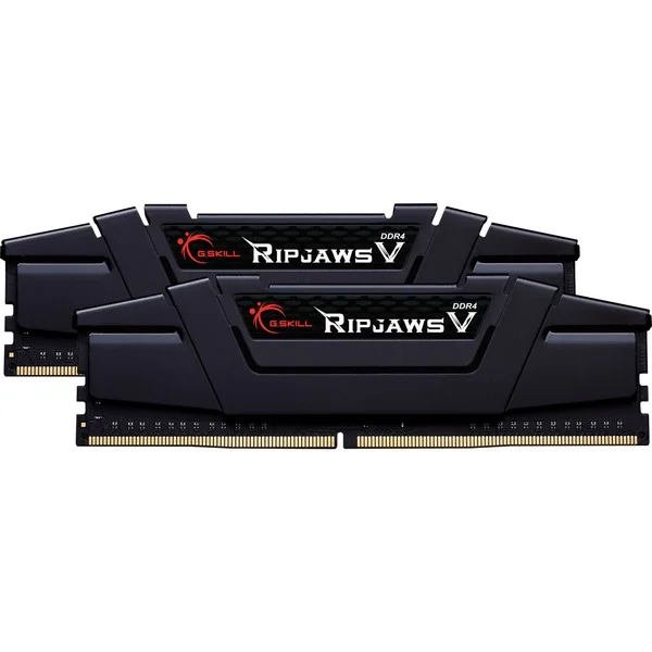 G.Skill DIMM 64 GB DDR4-2666 (2x 32 GB) Dual-Kit, Arbeitsspeicher (schwarz, F4-2666C19D-64GVK, Ripjaws V, INTEL XMP)