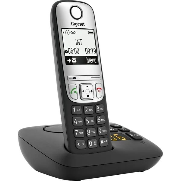 Gigaset A690 A, analoges Telefon (schwarz, DECT, Anrufbeantworter)