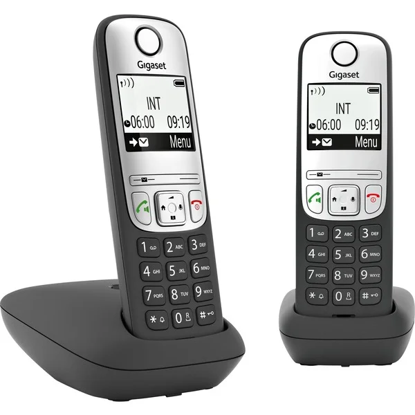Gigaset A690 Duo, analoges Telefon (schwarz, DECT)