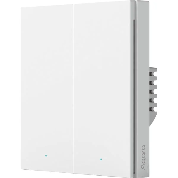Aqara Smart Wall Switch H1 - zwei Wippen ohne Neutralleiter, Taster (weiß)
