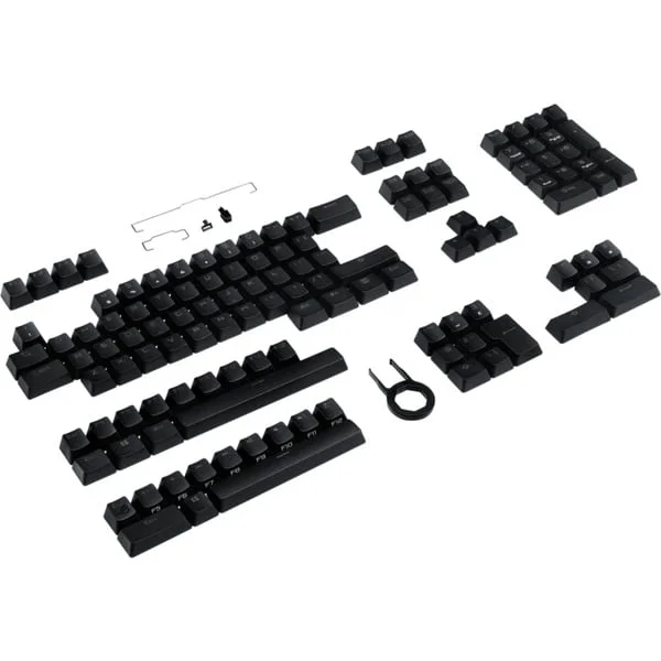 ASUS ROG PBT Keycap-Set, Tastenkappe (schwarz, 124 Stück)