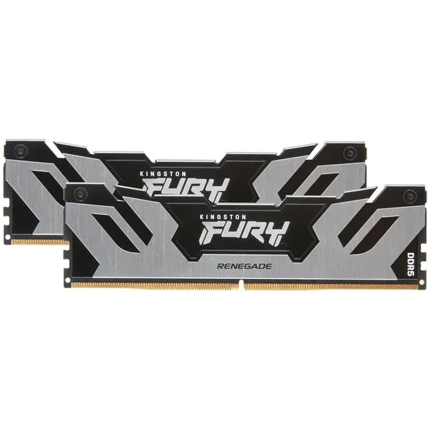 Kingston FURY DIMM 96 GB DDR5-6400 (2x 48 GB) Dual-Kit, Arbeitsspeicher (silber/schwarz, KF564C32RSK2-96, Renegade, INTEL XMP)