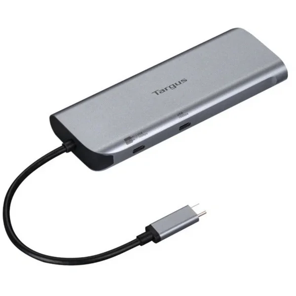 Targus USB-C Dual HDMI 4K Docking Station, Dockingstation (silber, USB-A, USB-C, HDMI, RJ45, PD)