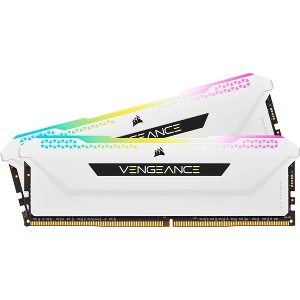 Corsair DIMM 16 GB DDR4-3200 (2x 8 GB) Dual-Kit, Arbeitsspeicher (weiß, CMH16GX4M2E3200C16W, Vengeance RGB PRO SL, INTEL XMP)