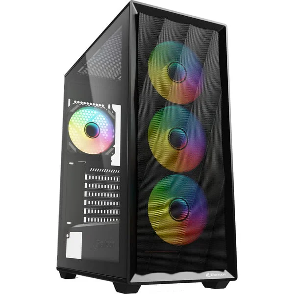 Sharkoon VK4 ARGB, Tower-Gehäuse (schwarz, Tempered Glass, B-Ware)