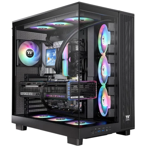 Thermaltake View 380 XL TG ARGB Black, Tower-Gehäuse (schwarz, Tempered Glass x 2, B-Ware)