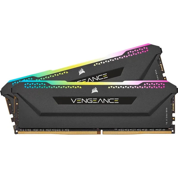 Corsair DIMM 16 GB DDR4-3200 (2x 8 GB) Dual-Kit, Arbeitsspeicher (schwarz, CMH16GX4M2E3200C16, Vengeance RGB PRO SL, INTEL XMP)