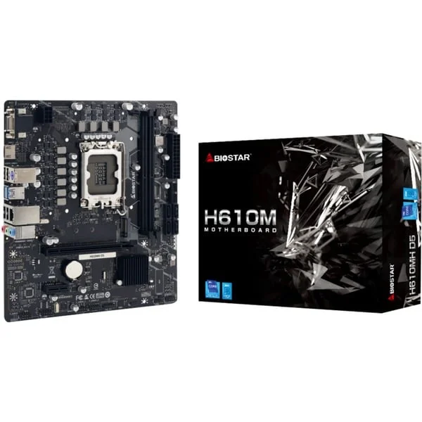 Biostar H610MH D5, Mainboard (schwarz, B-Ware)