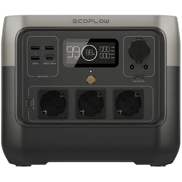 EcoFlow RIVER 2 Pro, tragbare Powerstation (schwarz/grau, 768Wh, X-boost 1.600W, LFP-Akku)