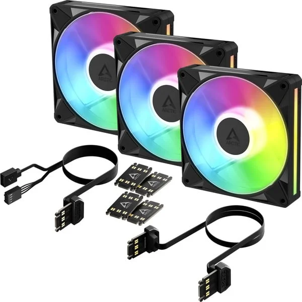 ARCTIC BioniX P14 A-RGB, Gehäuselüfter (schwarz/weiß, 3er Pack, 140 mm)