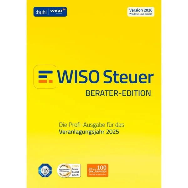 Buhl Data WISO Steuer 2026 Berater, Finanz-Software (Deutsch)