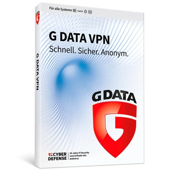 G DATA VPN, Sicherheit-Software (10 Lizenzen, 1 Jahr)