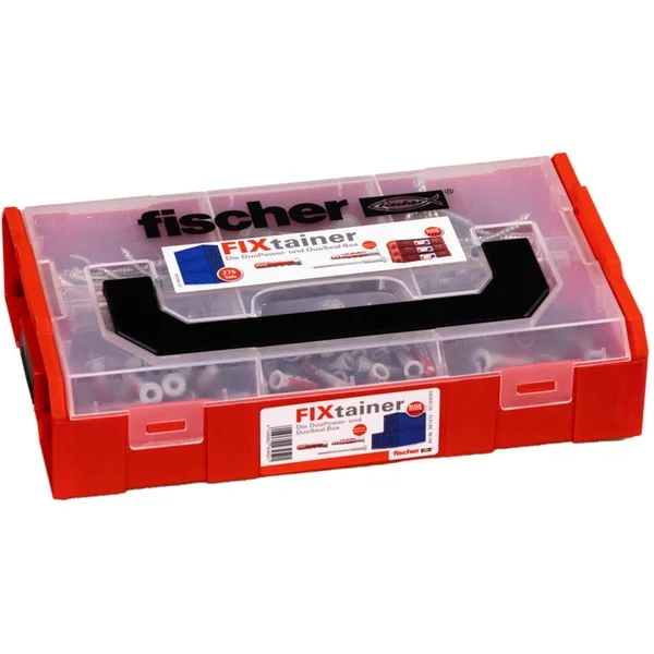 fischer FixTainer - DUOPOWER & DUOSEAL + Schrauben, Dübel (hellgrau/rot, 275-teilig)