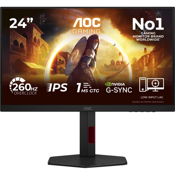 AOC AGON 24G4ZR, Gaming-Monitor (60.5 cm (23.8 Zoll), schwarz, FullHD, E-Sport Monitorständer, 240Hz Panel)