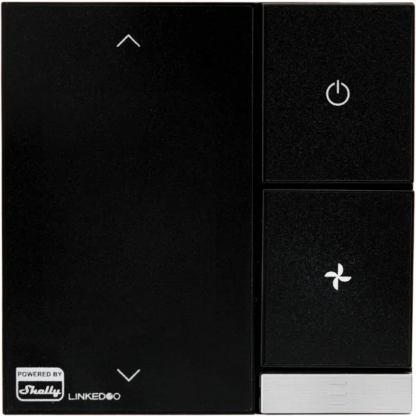 Shelly LinkedGo smartes HVAC-Thermostat, Heizungsthermostat (schwarz, B-Ware)