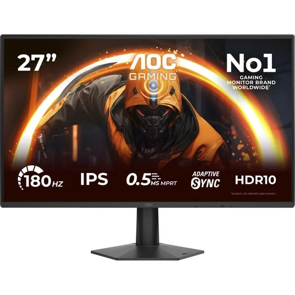 AOC 27G50F, Gaming-Monitor (68.6 cm (27 Zoll), schwarz, FullHD, HDMI, DP, 180Hz (OC), 144Hz Panel)