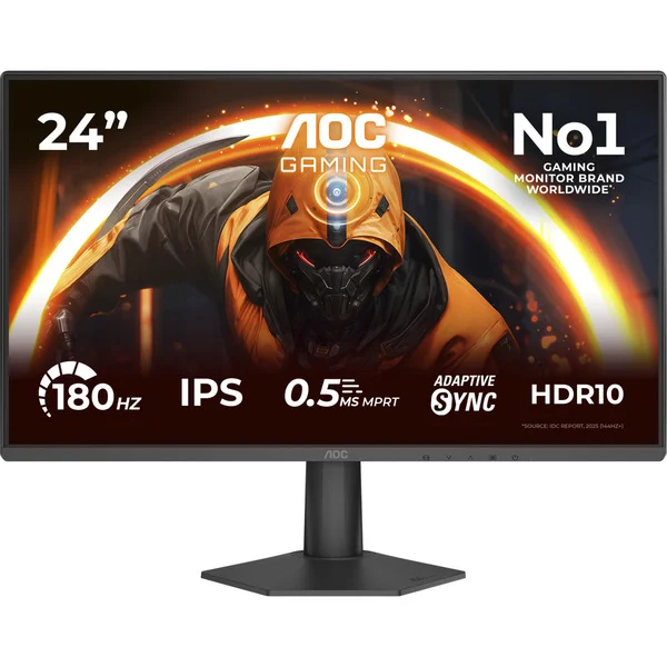 AOC 24G50F, Gaming-Monitor (60.5 cm (23.8 Zoll), schwarz, FullHD, HDMI, DP, 180Hz (OC), 144Hz Panel)