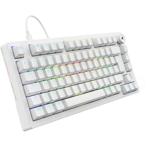 Sharkoon SKILLER SGK25, Gaming-Tastatur (weiß, DE-Layout, Huano Red, B-Ware)