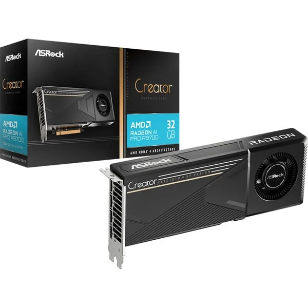 ASRock Radeon™ AI PRO R9700 32GB, Grafikkarte (schwarz)