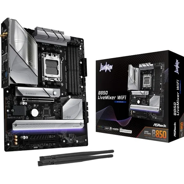 ASRock B850 LiveMixer WiFi, Mainboard (weiß, B-Ware)
