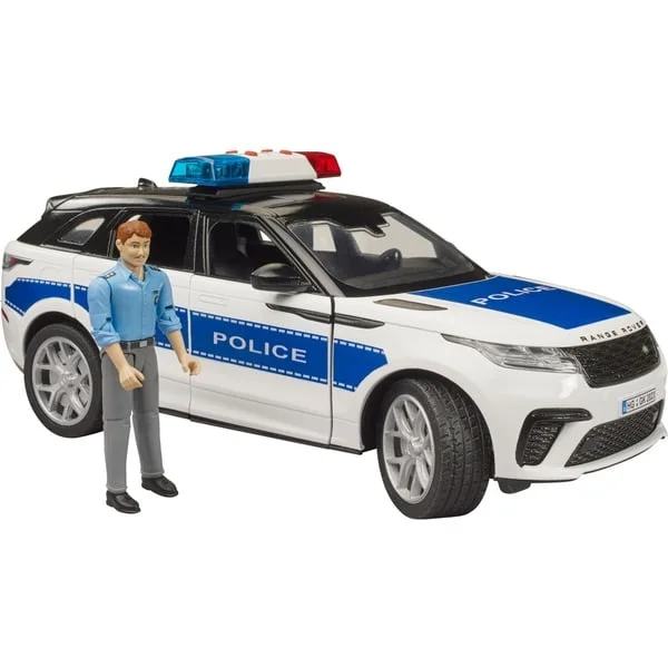 bruder 02890 Range Rover Velar Polizeifahrzeug mit Polizist, Modellfahrzeug (inkl. Light + Sound Modul)