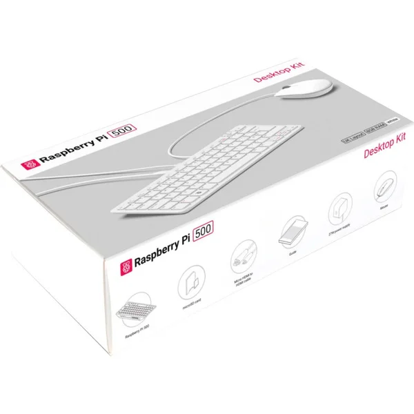 Raspberry Pi Foundation Raspberry Pi 500 Kit, Mini-PC (weiß/pink)