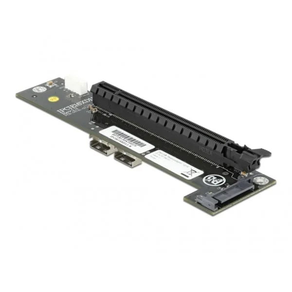 DeLOCK Konverter 2 x SFF-8654 zu PCIe x16 Bifurkation, Schnittstellenkarte