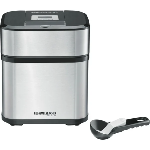 Rommelsbacher Eismaschine IM 12 Kurt (edelstahl/schwarz, für 1.500ml Eiscreme, 12 Watt)