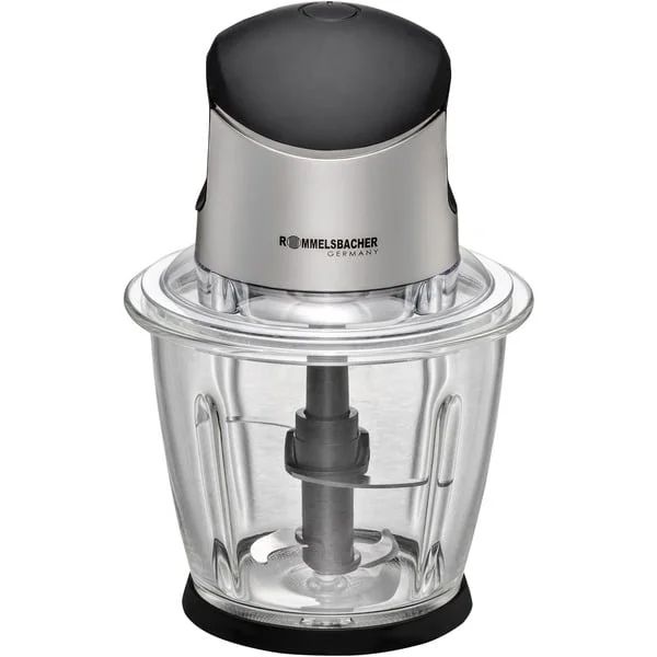 Rommelsbacher Zerkleinerer MZ 500 (edelstahl/schwarz, 500 Watt, Glasbehälter 1,5 Liter)