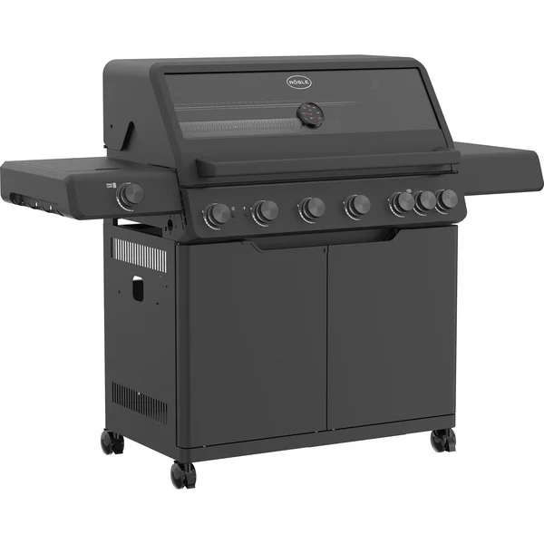 RÖSLE Gasgrill ALLFLAME Hero 6 (schwarz, 800° Primezone, Backburner, Vario+ Grillrostsystem)