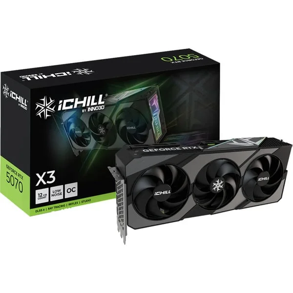 INNO3D GeForce RTX 5070 iCHILL X3, Grafikkarte (DLSS 5, 3x DisplayPort, 1x HDMI 2.1)
