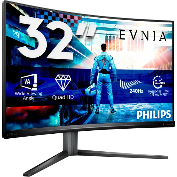 Philips Evnia 32M2C5500W, Gaming-Monitor (80 cm (31.5 Zoll), anthrazit, QHD, VA, Curved, USB-Hub, 240Hz Panel)