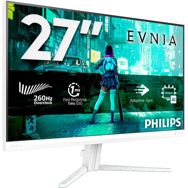 Philips Evnia 27M2N3201PL, Gaming-Monitor (68.5 cm (27 Zoll), weiß, FullHD, Fast IPS, HDMI, DP, 240Hz Panel)