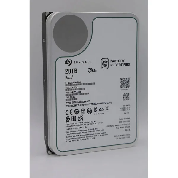 Seagate Exos X20 20 TB Generalüberholt, Festplatte (SATA 6Gb/s, 3,5")