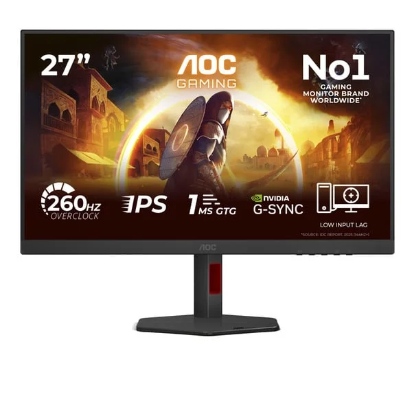 AOC AGON 27G4ZR, Gaming-Monitor (68.6 cm (27 Zoll), schwarz (matt), FullHD, Fast-IPS, HDMI, DP, E-Sport Monitorständer, 240Hz Panel)